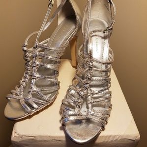 BCBG Silver Heels
